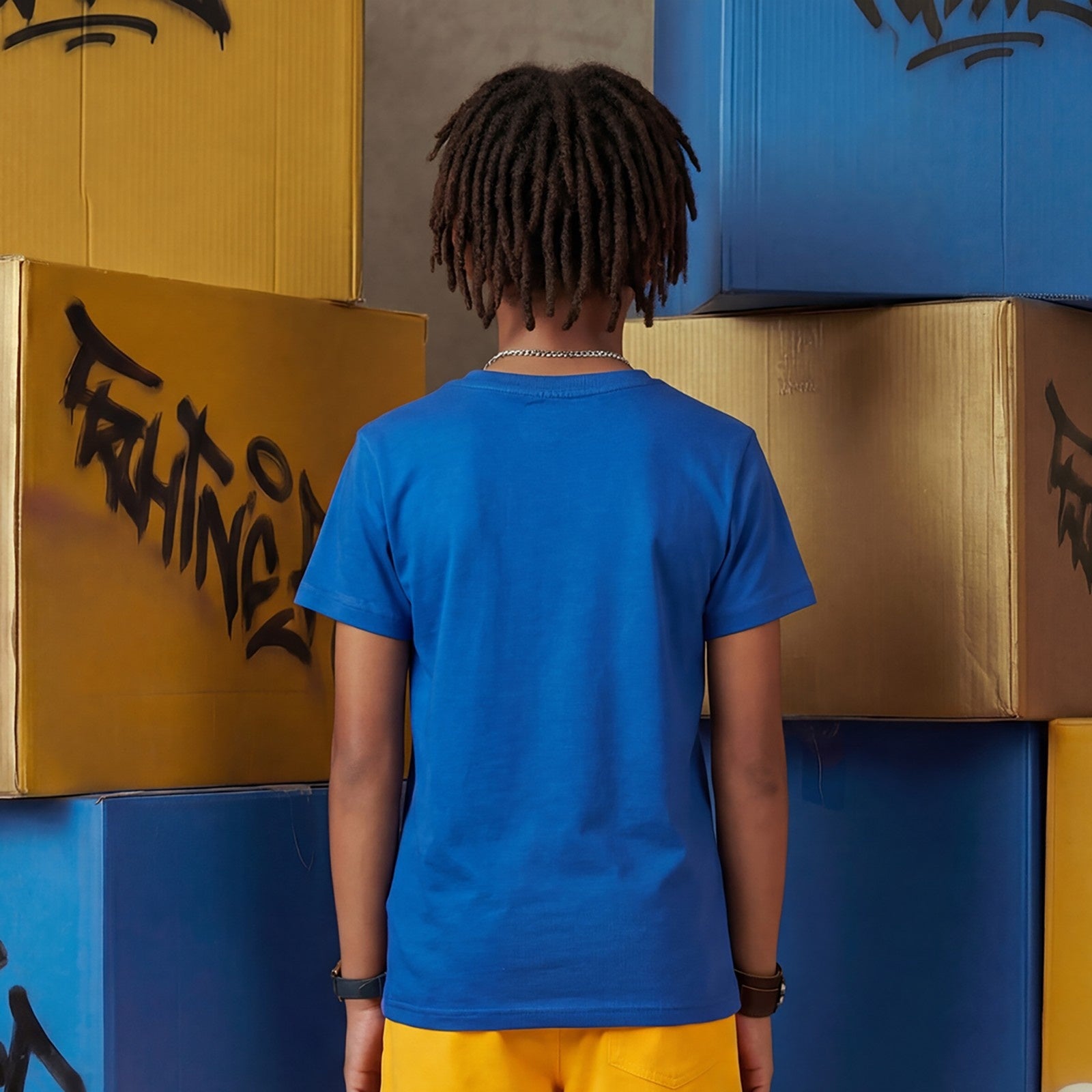 Junior Killer Royal Blue Slim Fit Printed T-Shirts