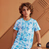 Kid's Blue Slim Fit Printed T-Shirts
