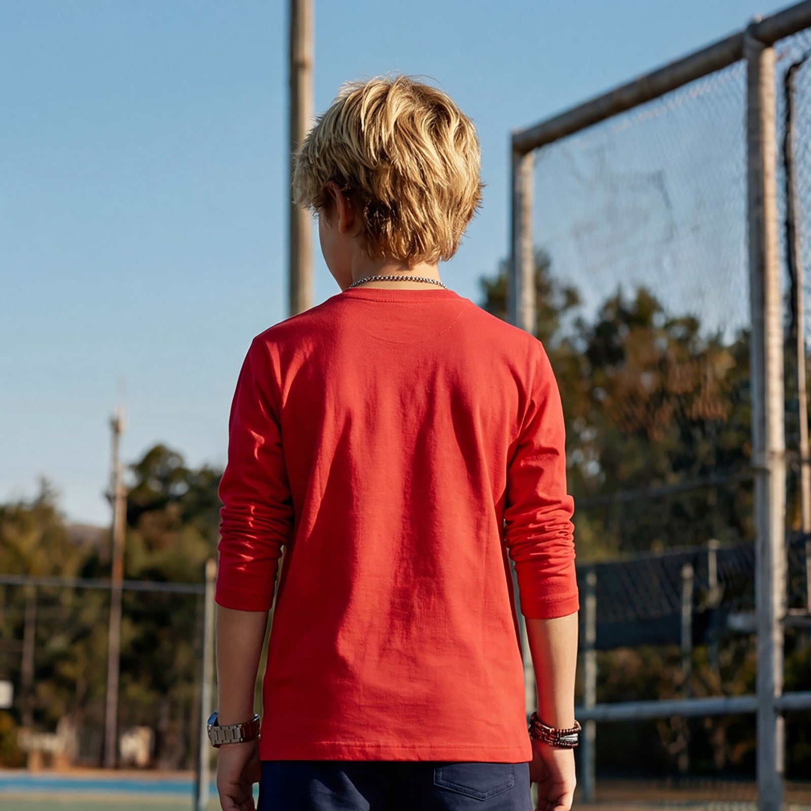 Junior Killer Red Slim Fit Full Sleeves Printed T-Shirts