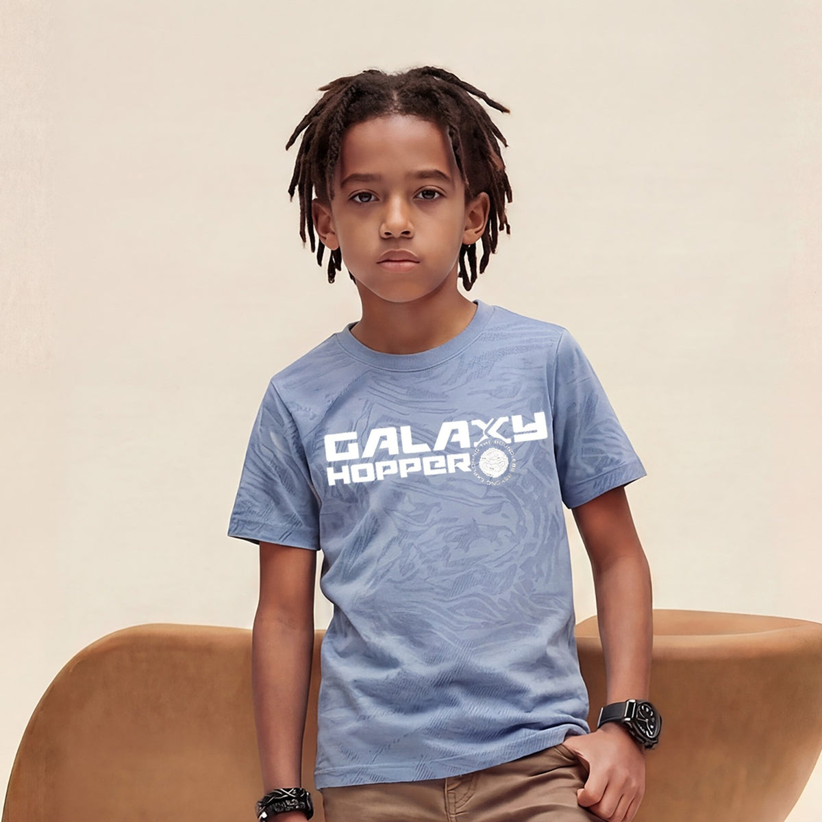 Junior Killer Blue Slim Fit Printed T-Shirts