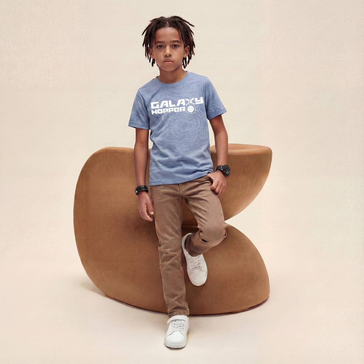 Junior Killer Blue Slim Fit Printed T-Shirts