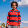 Kid's Red Polo Neck Full Sleeve T-Shirts
