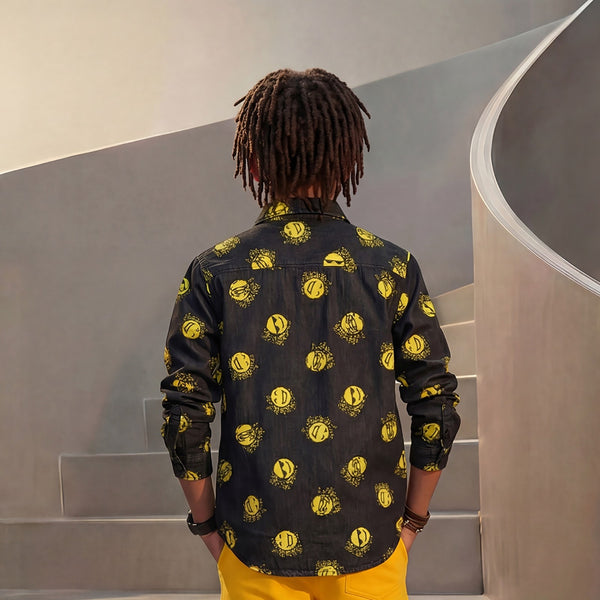 Kid's Black Regular Fit Shirts