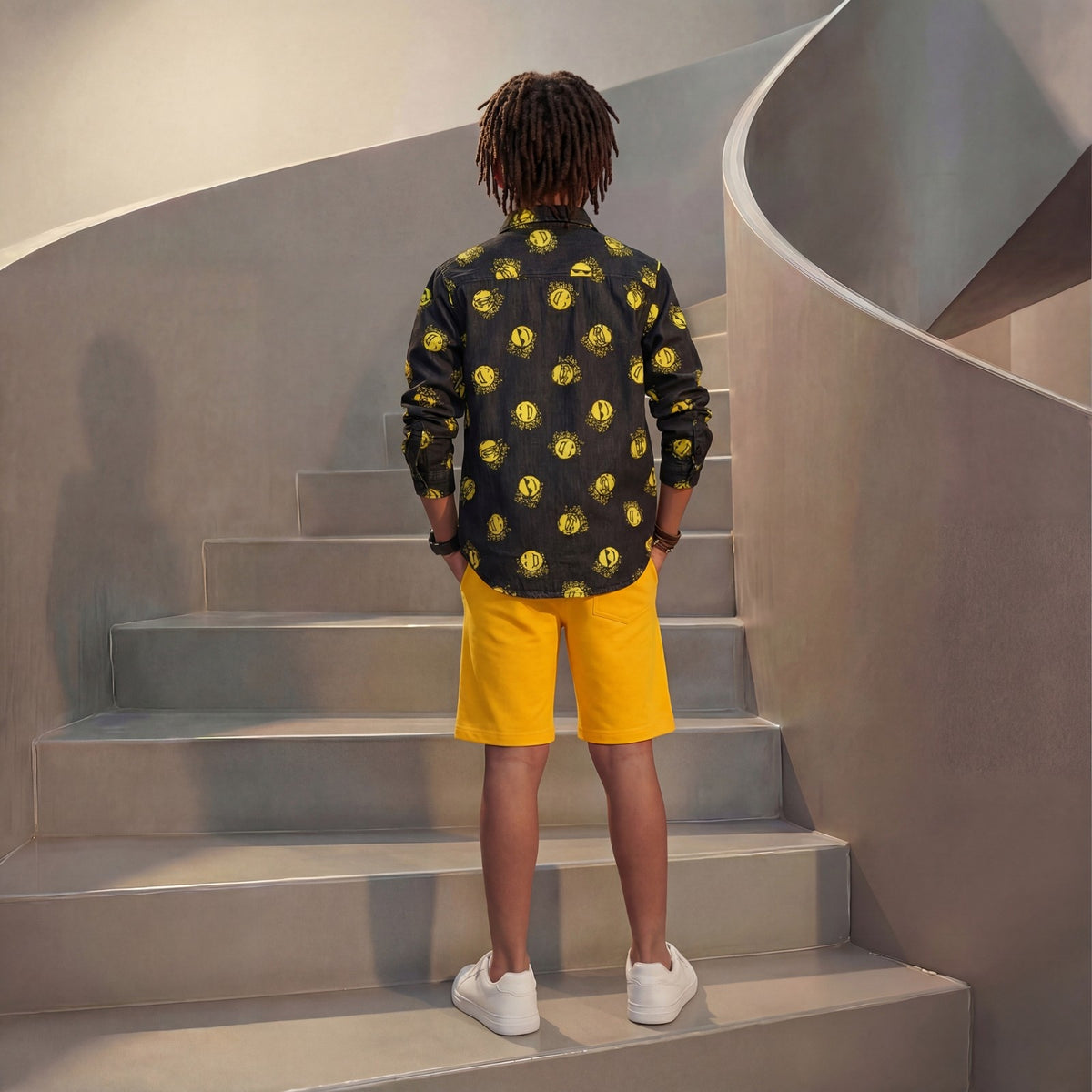 Kid's Black Regular Fit Shirts