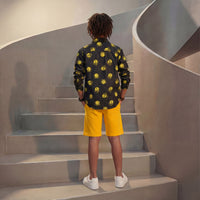 Kid's Black Regular Fit Shirts