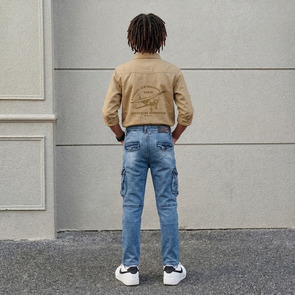 Junior Killer Brown Slim Fit Shirts