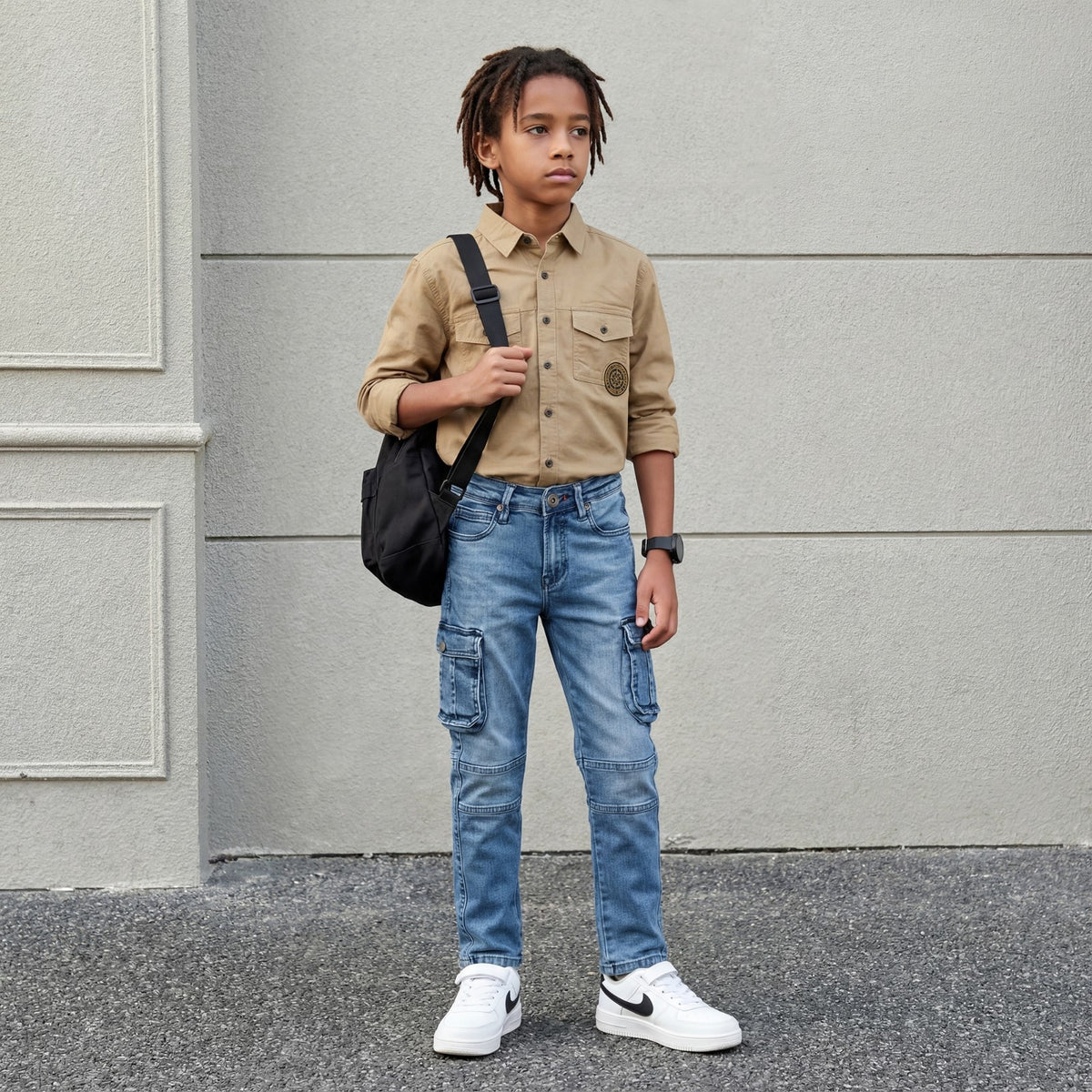 Junior Killer Brown Slim Fit Shirts