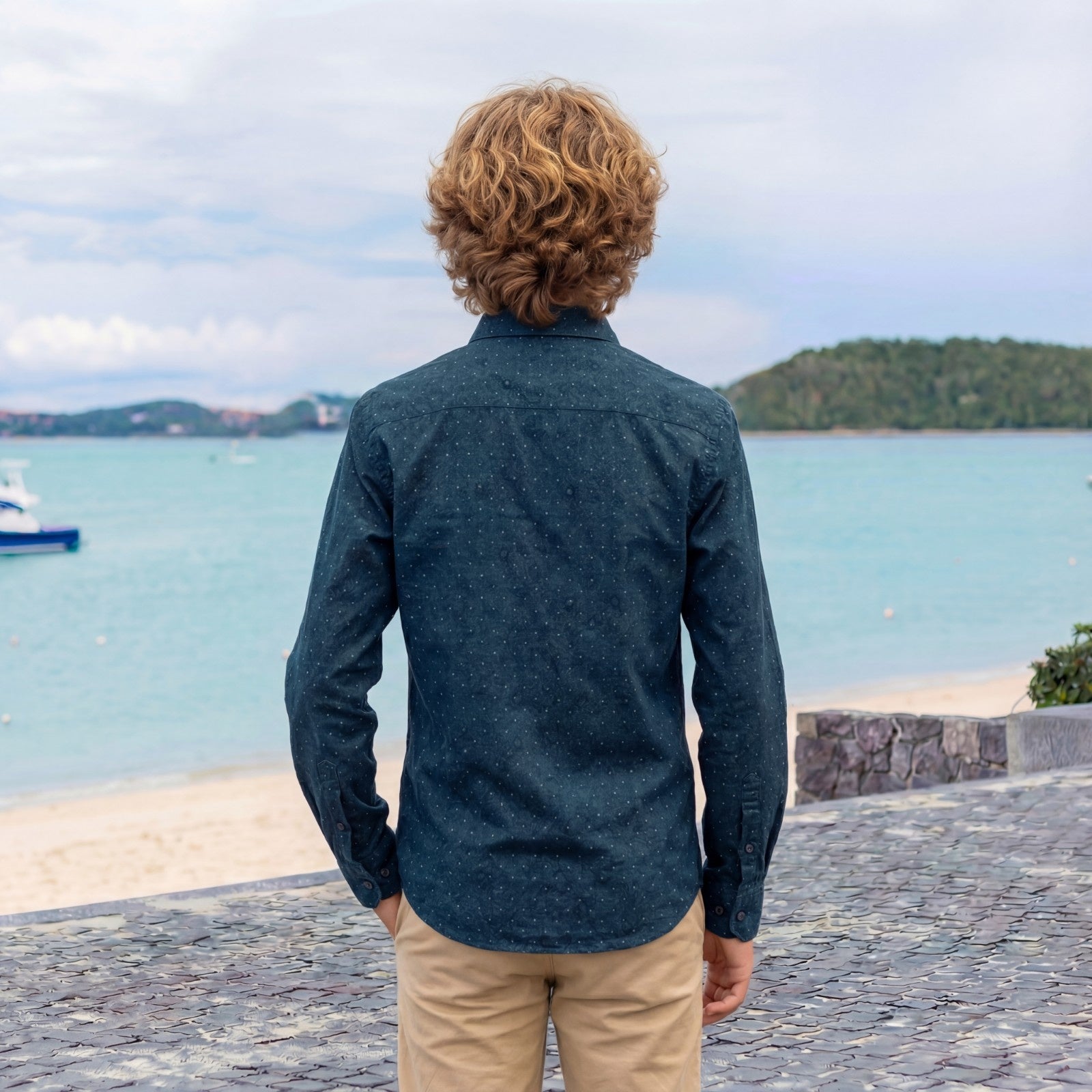 Junior Killer Teal Blue Slim Fit Shirts