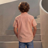 Kid's Peach Regular Fit Shirts