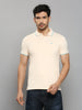 Men's Peach Printed Slim Fit T-Shirts