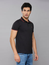 Men's Black Printed Slim Fit T-Shirts