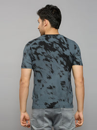 Men's Black Printed Slim Fit T-Shirts