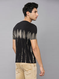 Men's Grey Printed Slim Fit T-Shirts