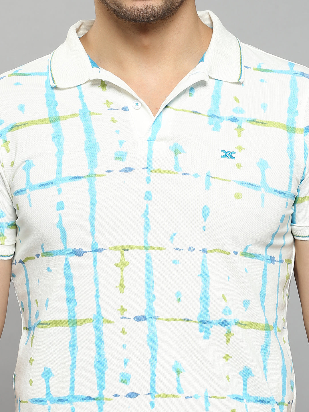 Men's White Printed Slim Fit T-Shirts