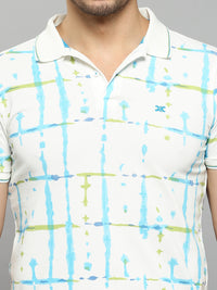 Men's White Printed Slim Fit T-Shirts