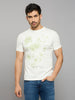 Men's White Printed Slim Fit T-Shirts