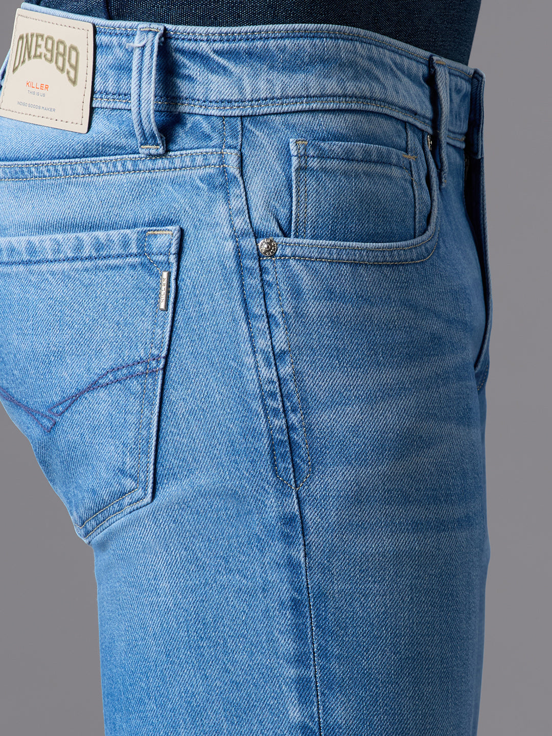 Men's Light Blue Slim Fit Jeans
