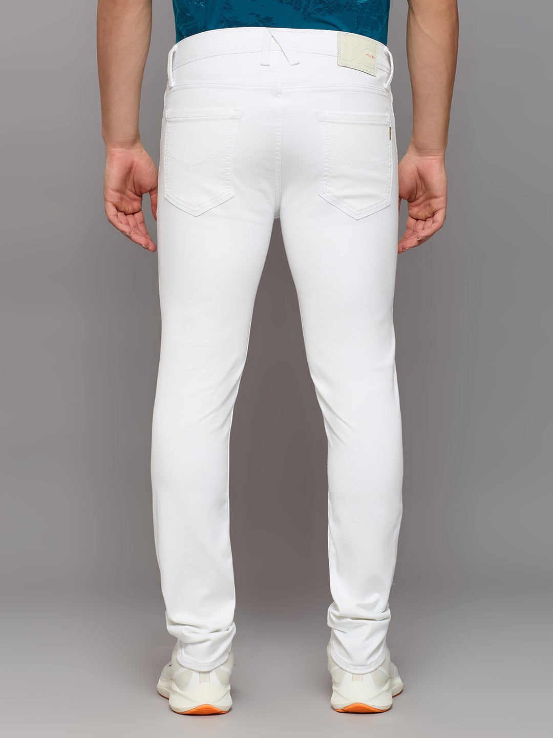 Men's White Slim Fit Jeans
