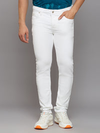 Men's White Slim Fit Jeans
