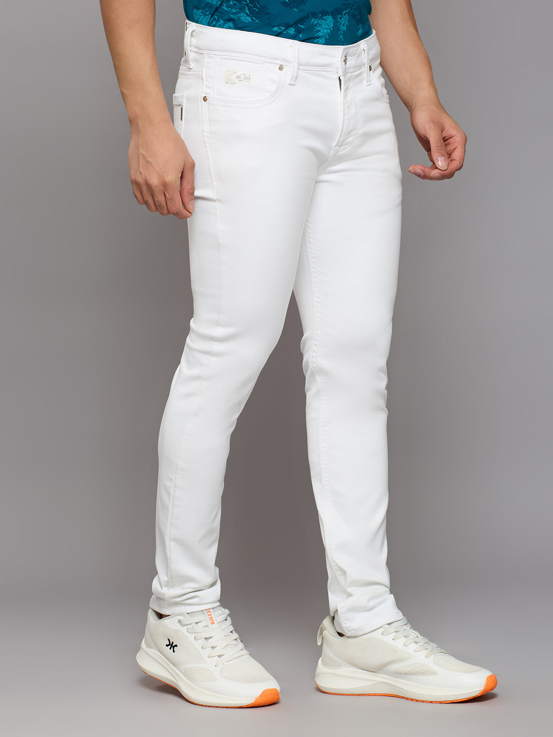 Men's White Slim Fit Jeans