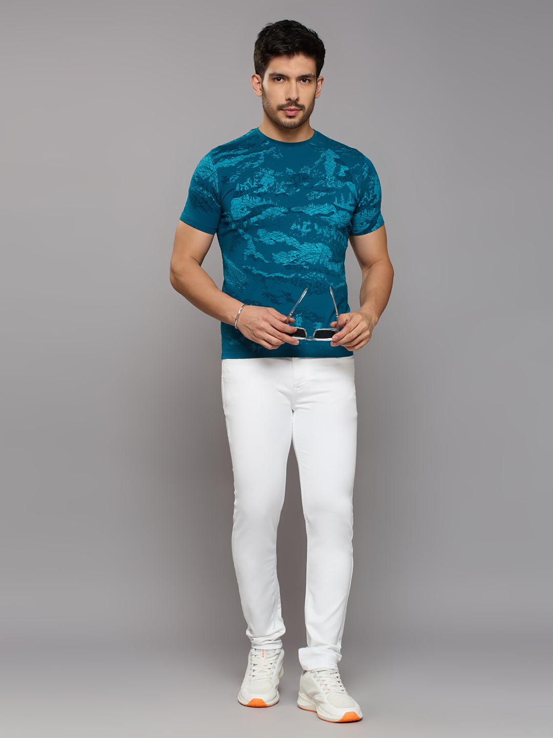Men's White Slim Fit Jeans