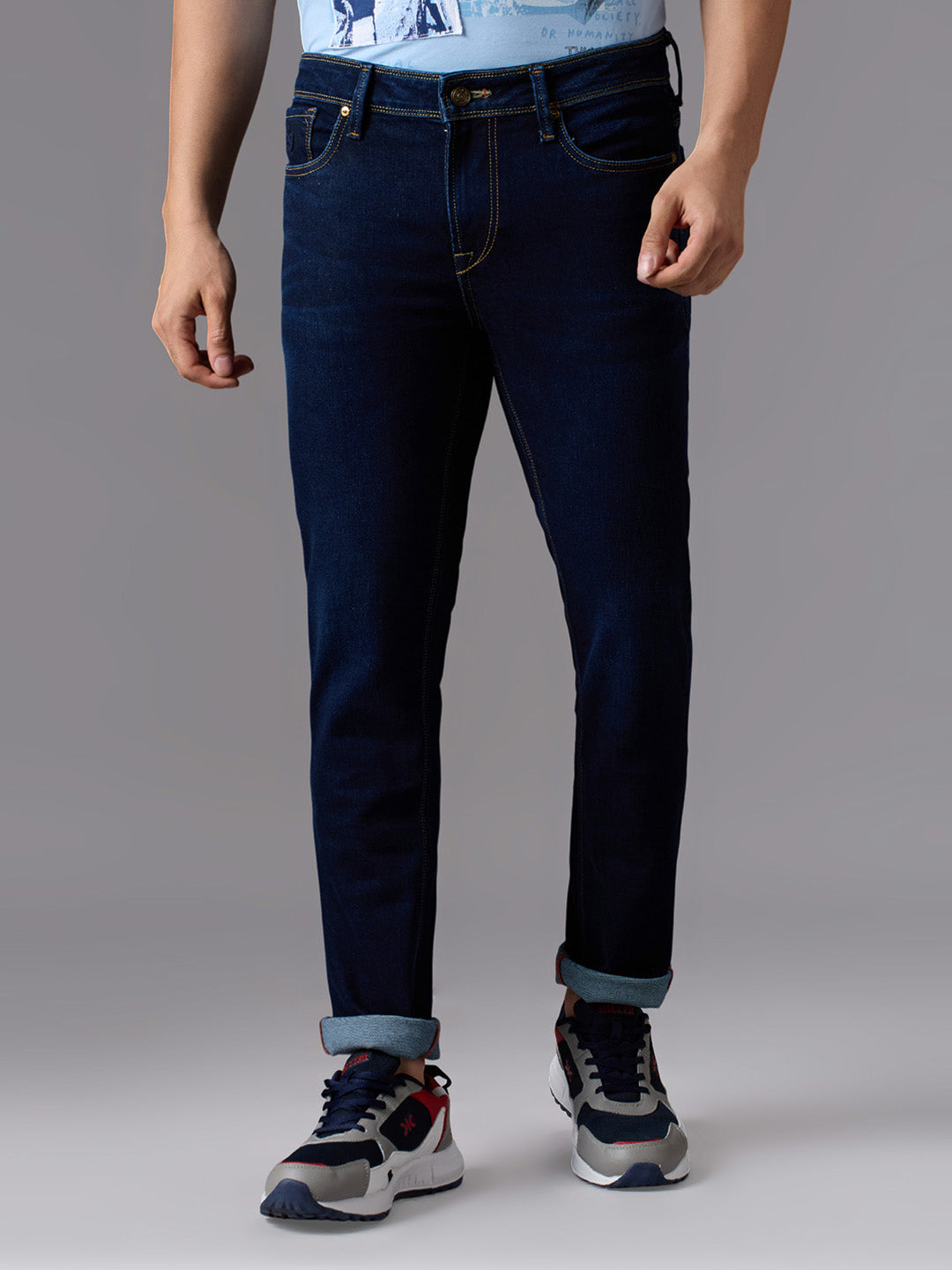 Men's Dark Blue Slim Fit Jeans