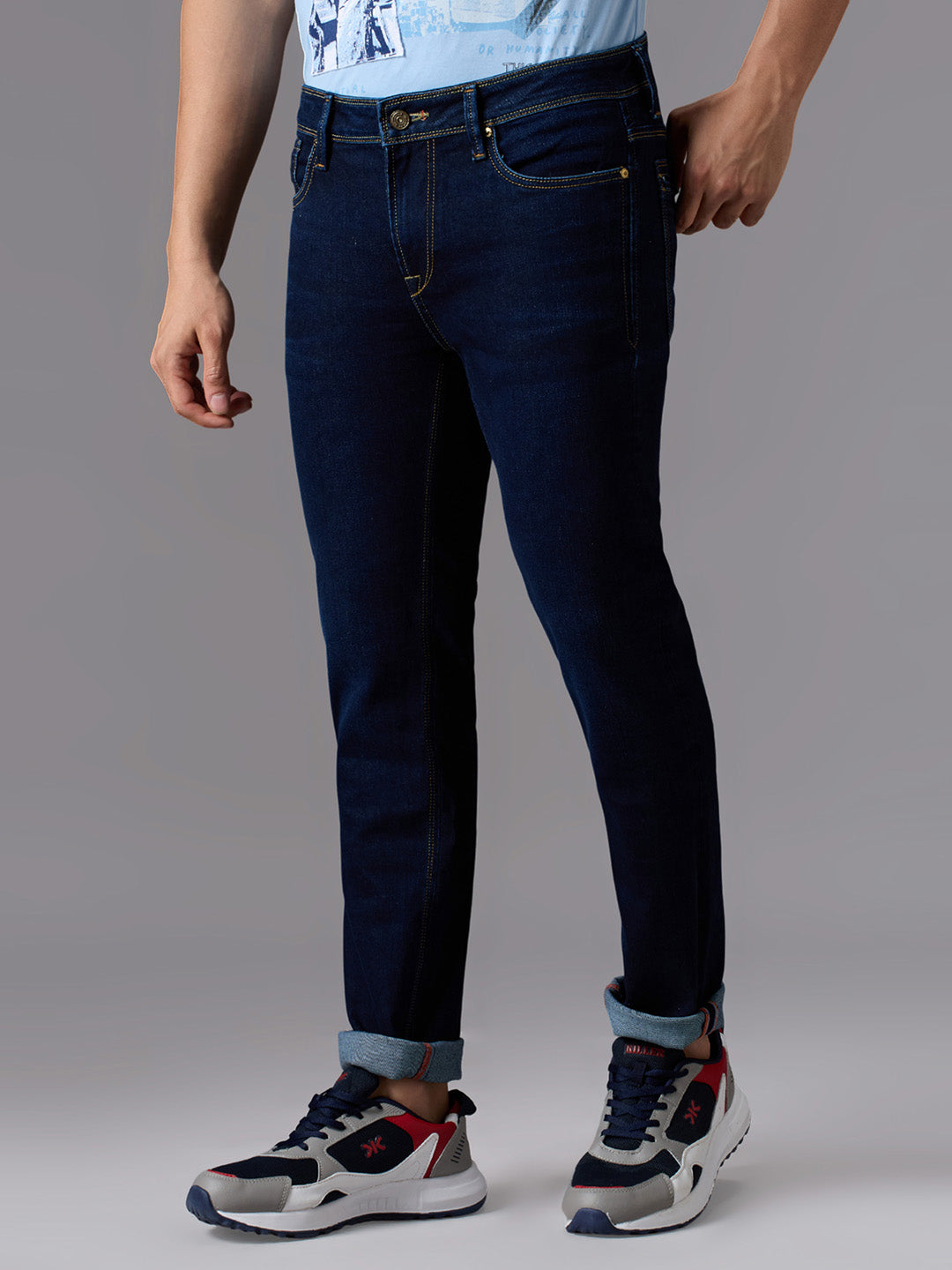 Men's Dark Blue Slim Fit Jeans