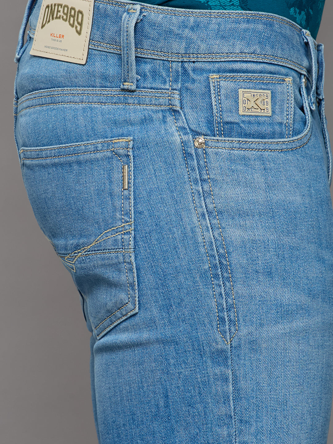 Men's Light Blue Slim Fit Jeans