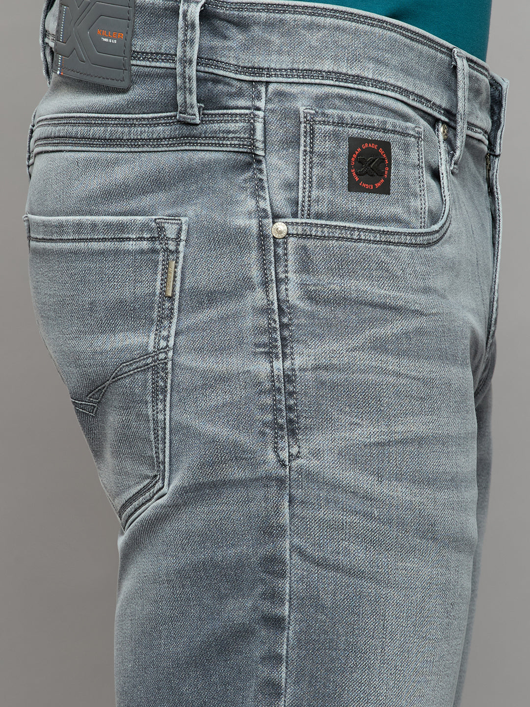 Men's Grey Slim Fit Jeans