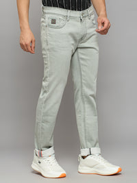 Men's Light Green Skinny Fit Jeans
