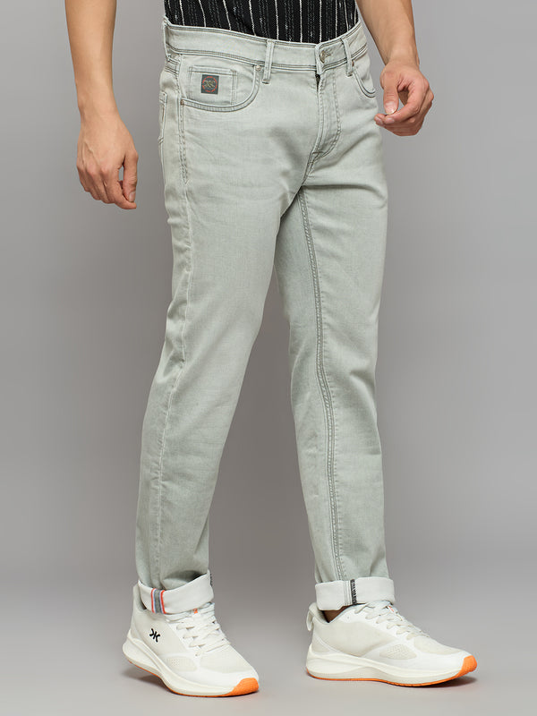 Men's Light Green Skinny Fit Jeans