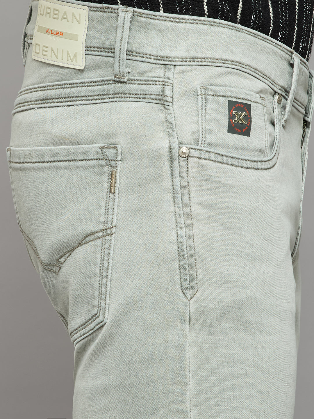 Men's Light Green Skinny Fit Jeans