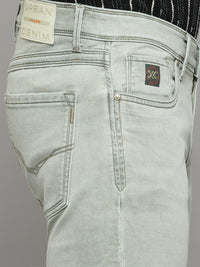 Men's Light Green Skinny Fit Jeans