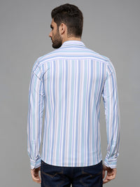 Men's Green Stripe Slim Fit Shirts