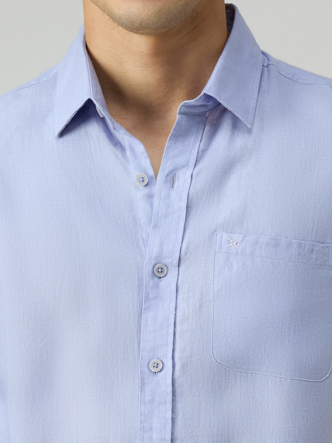 Men's Lavender Solid Slim Fit Shirts