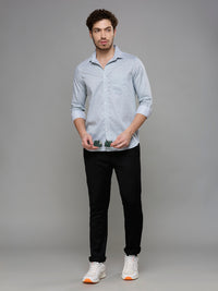 Men's Green Printed Slim Fit Shirts