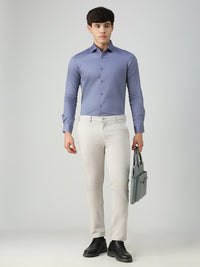 Men's Purple Solid Slim Fit Shirts