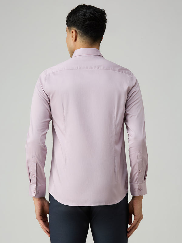 Men's Pink Solid Slim Fit Shirts
