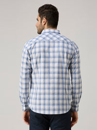 Men's Blue Checks Slim Fit Shirts