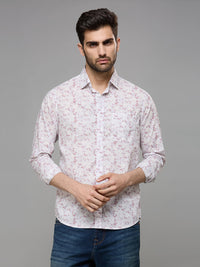 Men's Purple Printed Slim Fit Shirts