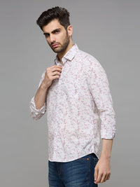 Men's Purple Printed Slim Fit Shirts