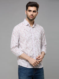 Men's Purple Printed Slim Fit Shirts