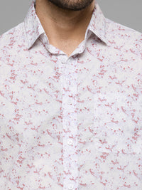 Men's Purple Printed Slim Fit Shirts