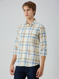 Men's Blue Checks Slim Fit Shirts