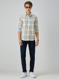 Men's Blue Checks Slim Fit Shirts