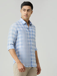 Men's Blue Checks Slim Fit Shirts