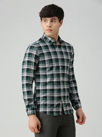 Men's Black Checks Slim Fit Shirts