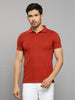 Men's Rust Printed Slim Fit T-Shirts