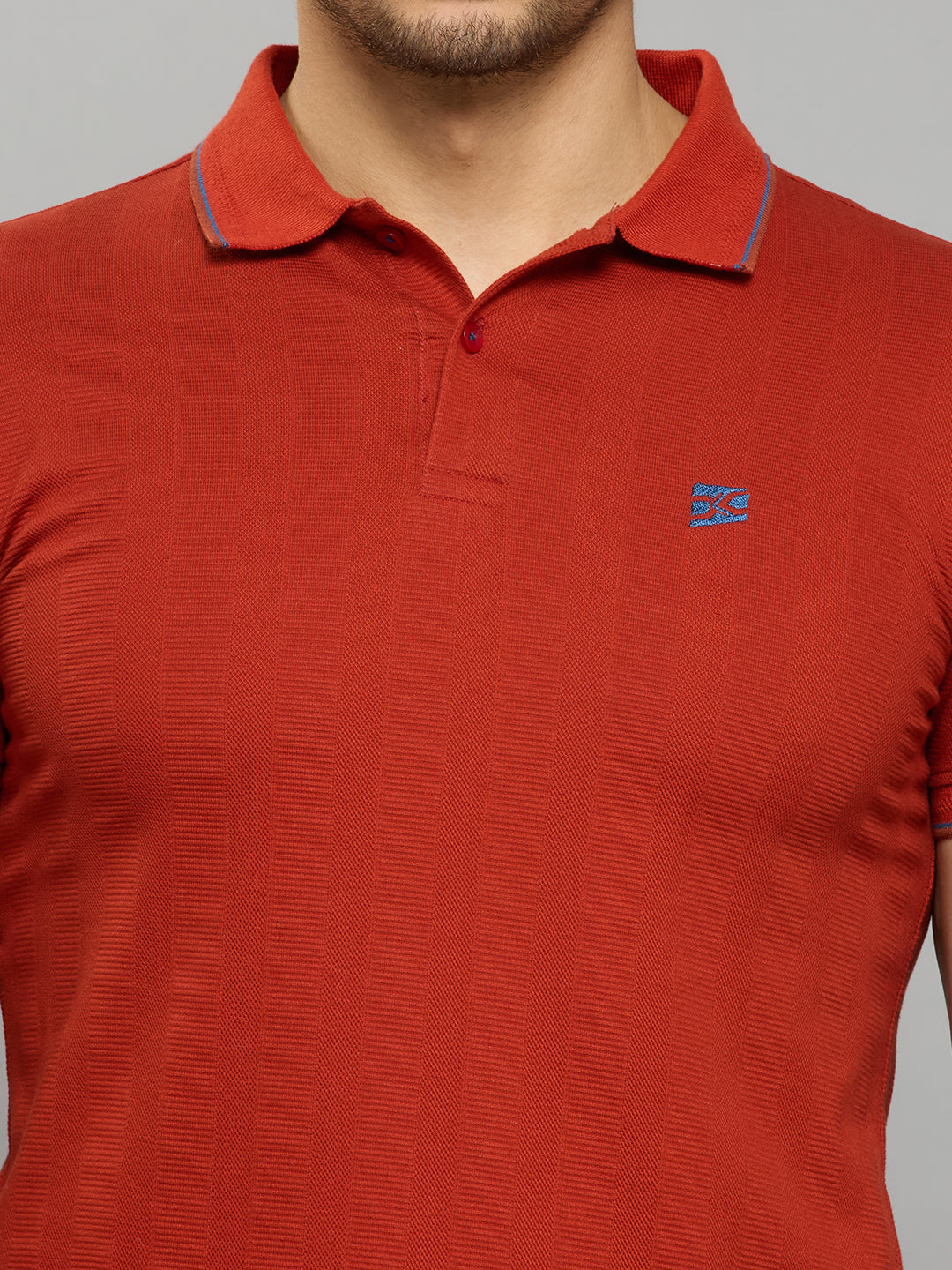 Men's Rust Printed Slim Fit T-Shirts