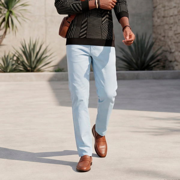 Killer Men Light Blue Slim Fit Trousers